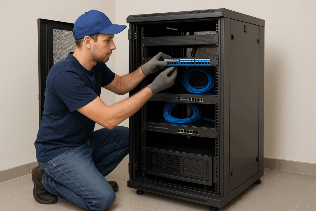 Instalador de armario rack